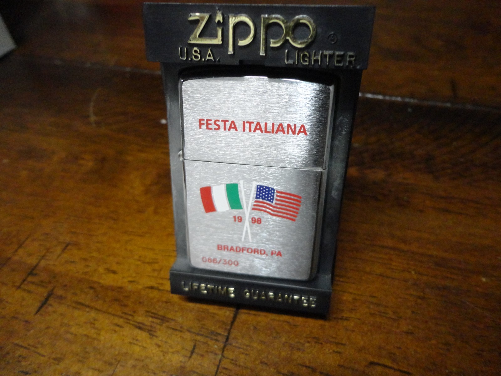 BRADFORD PA FESTA ITALIANA #086/300 ZIPPO LIGHTER MINT IN BOX 1998