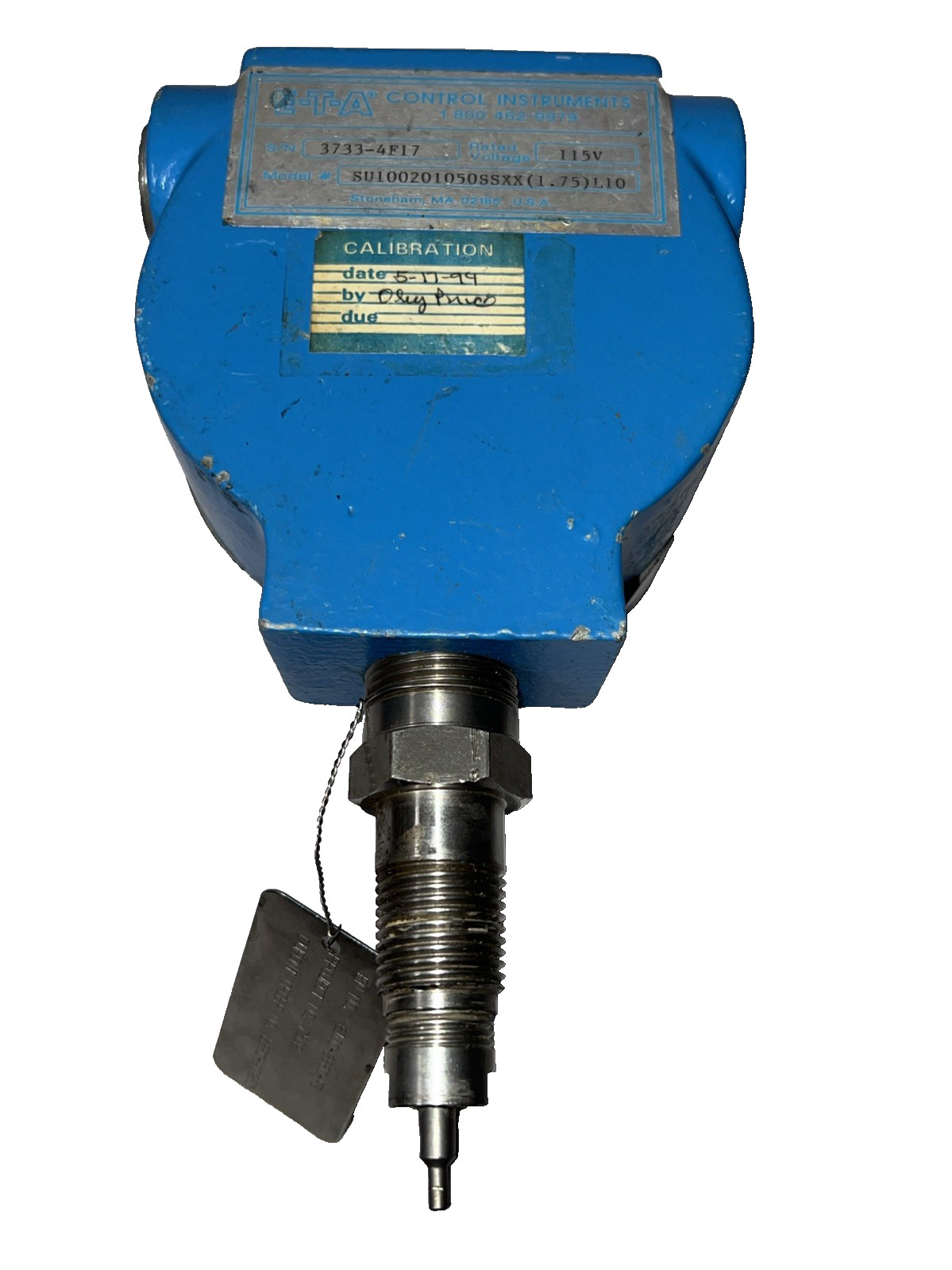 ETA Control Instruments SU1002 Dual Point Mass Flow Switch 115VAC Explosion