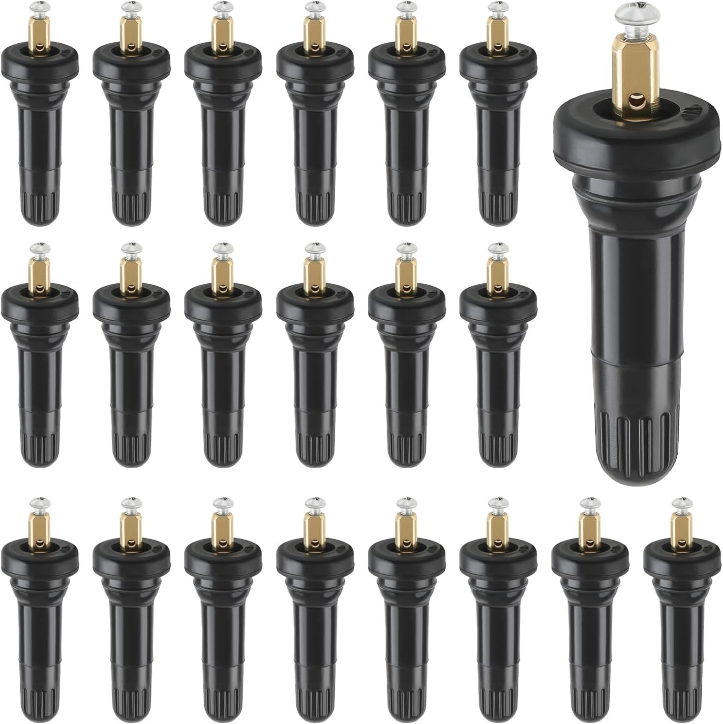 AUTOKAY 20 PCS TPMS 17-20008 Rubber Snap-in Tire Pressure Valve Stem Kit for...