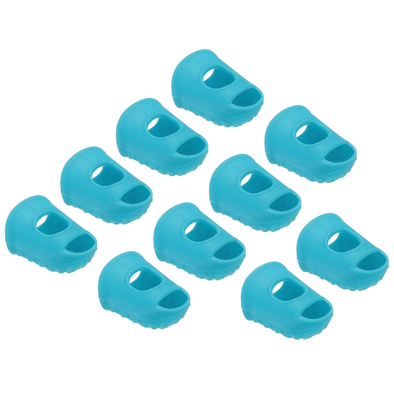 Finger Tips Anti Slip Fingertip, 20 Pack 28mm Silicone Finger Guard, Light Blue