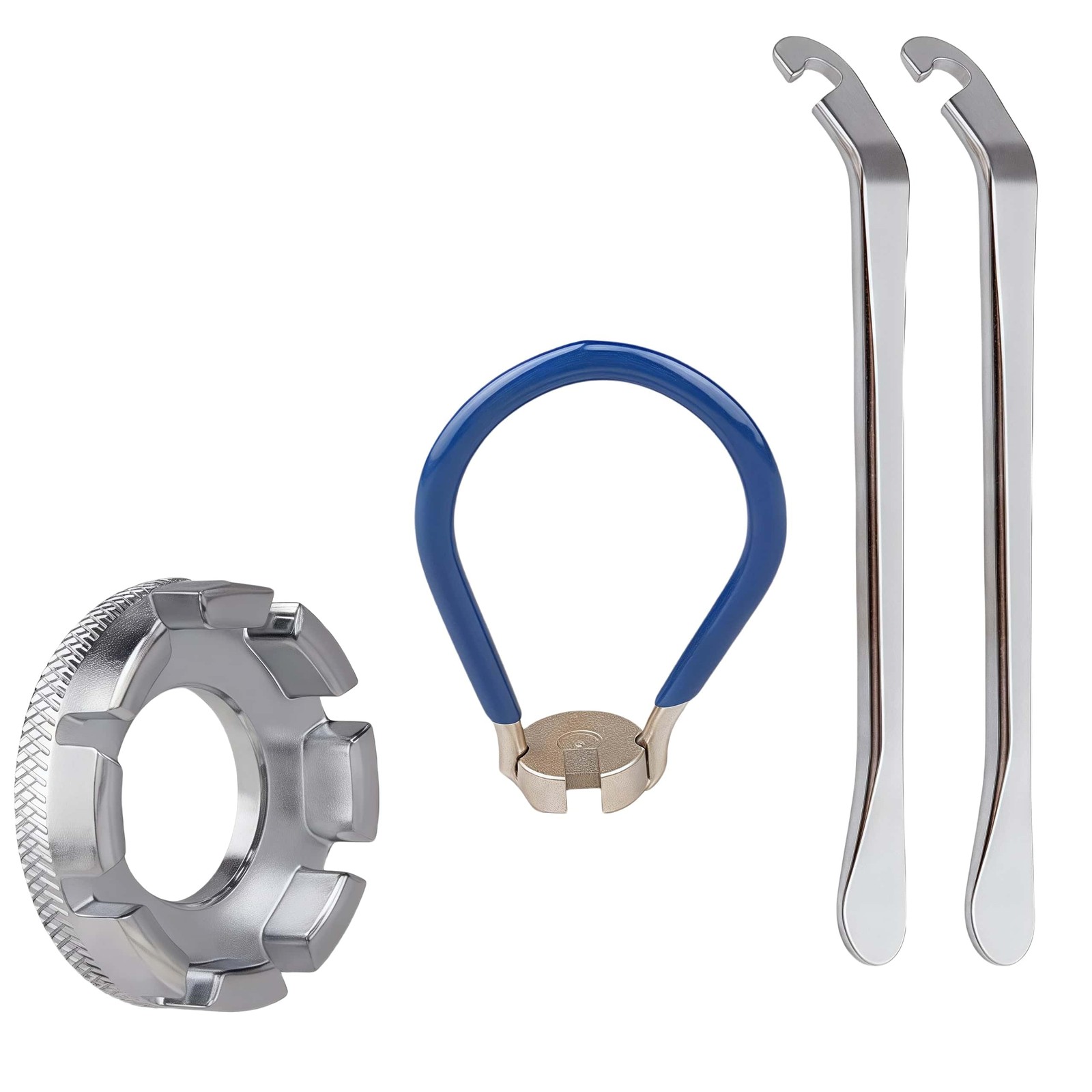 4 Pieces Bicycle Spoke Wrench Bike Spoke Tool with 2 Piece Tire Lever Bike Rim