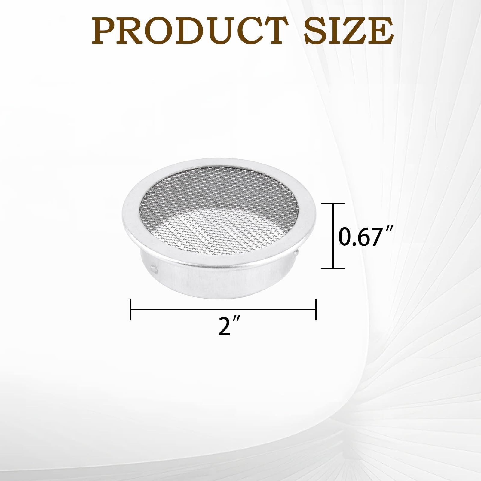 2" Round Open Screen Vents - Mill Finish, Pack of 6, Durable Airflow Solution