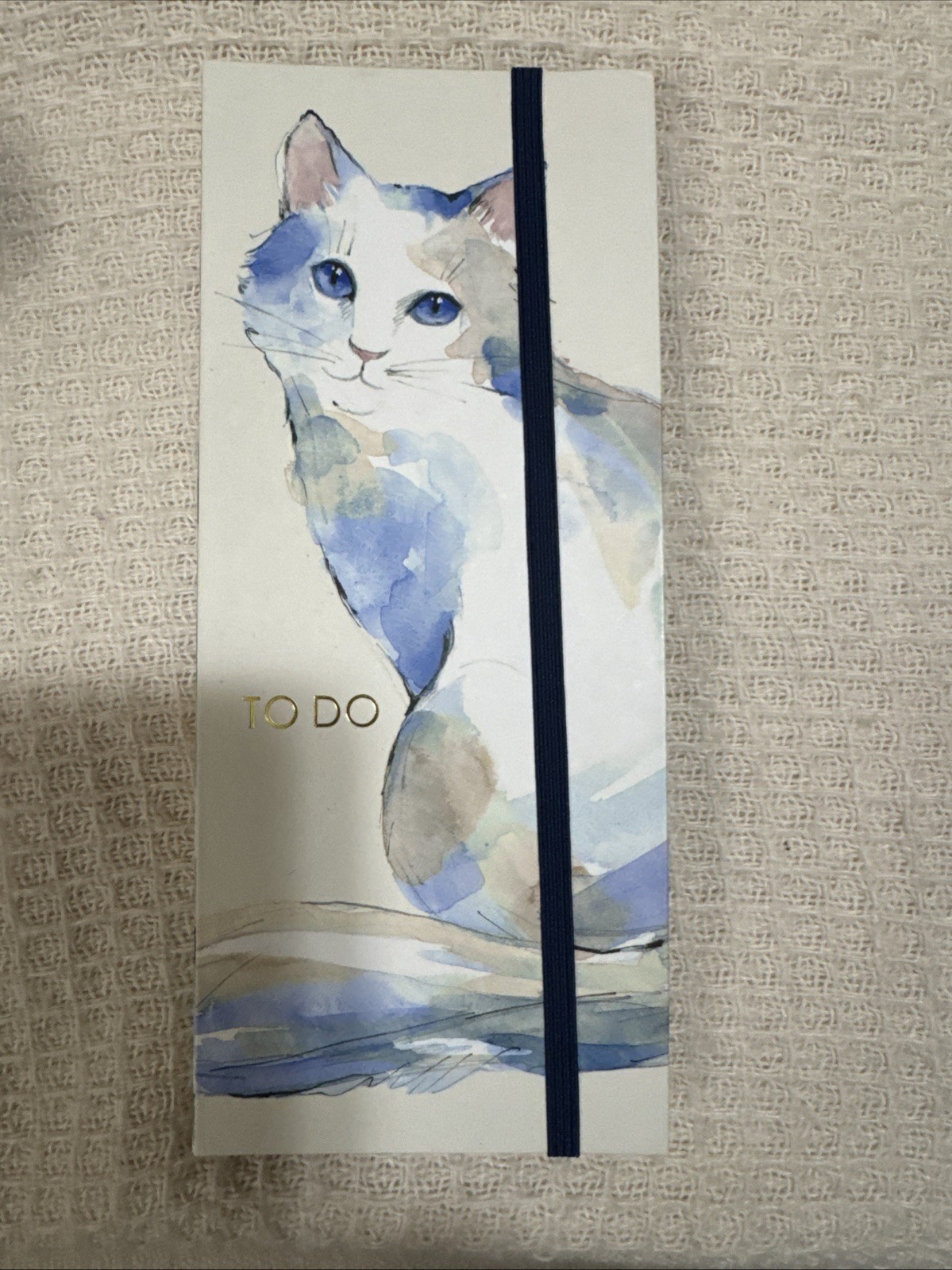 PUNCH STUDIO CAT Watercolor Note-Folio Organizer Sticky Notes Pen NEW