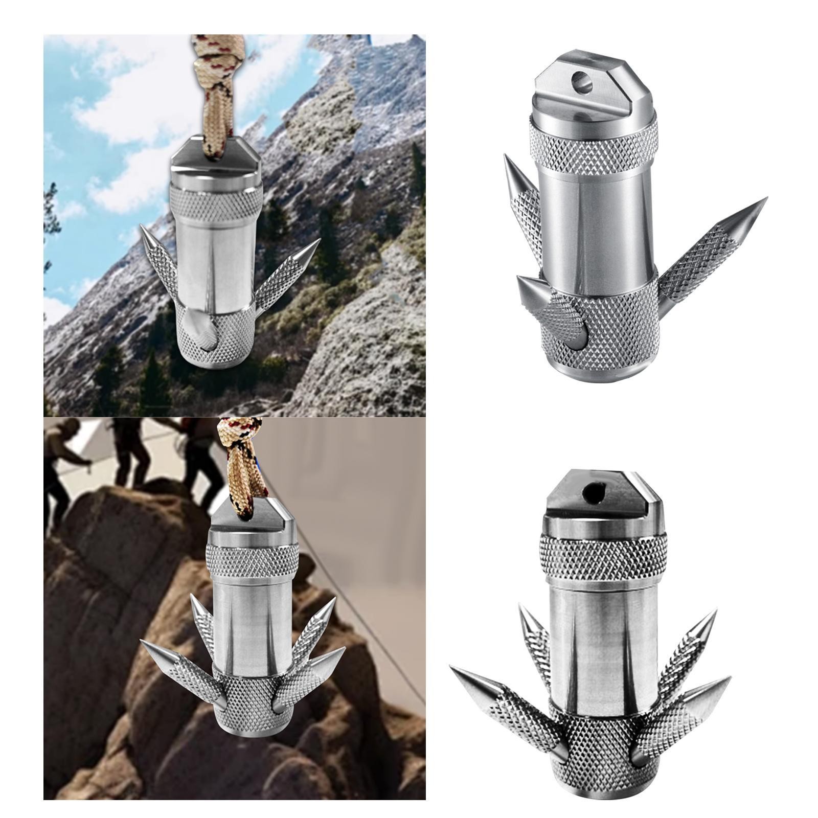 Grappling Hook, Stainless Steel Climbing Claw, Outdoor Anchor Hook for Mountain
