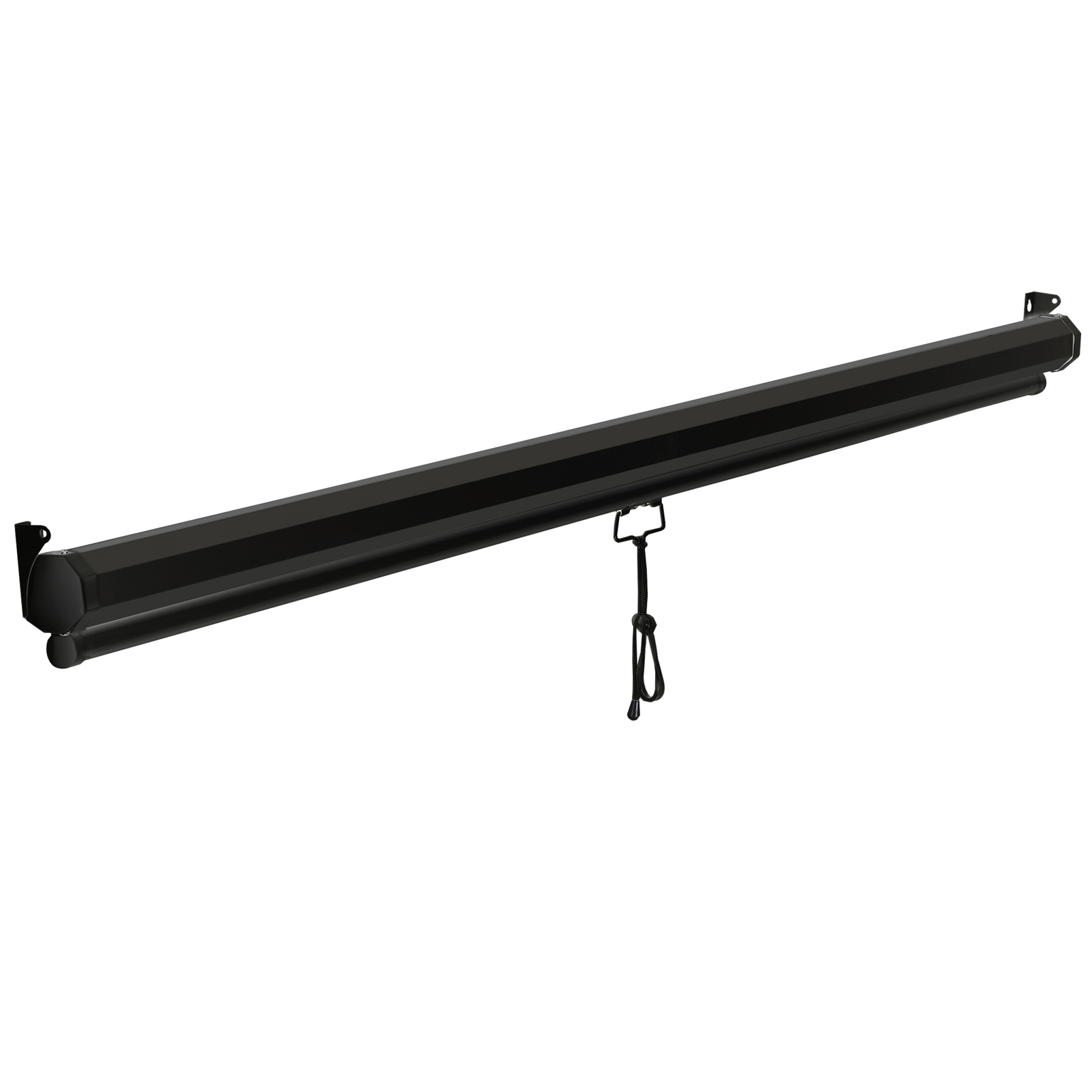 Projector Screen 72 Inch Diagonal Projection Screen Manual Pull Down 4:3HD Black