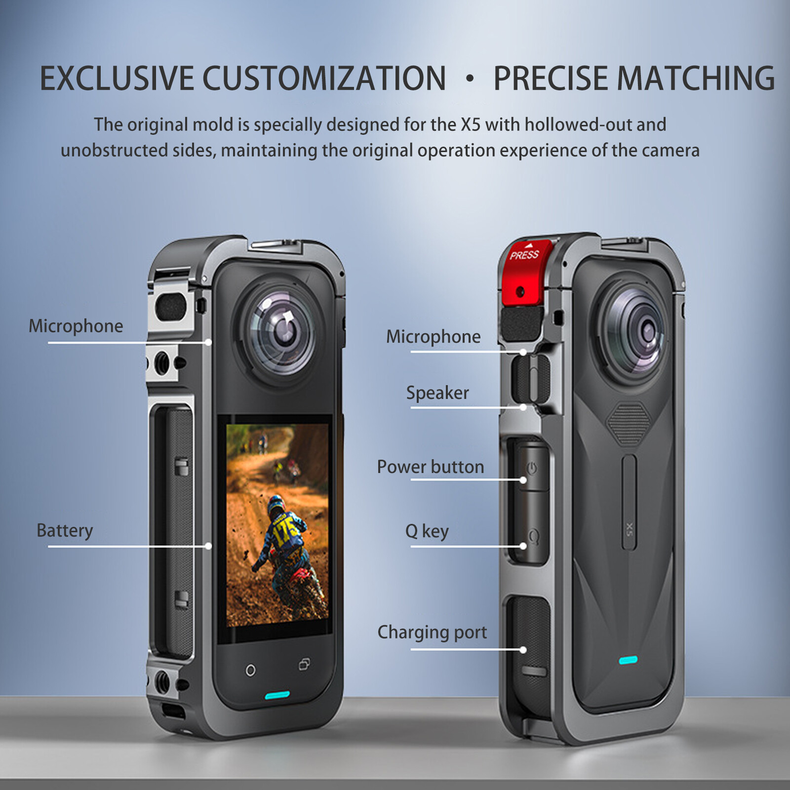 Protective Frame Case With Lens Cover Kit For Insta360 X5 Camera Accessories4g