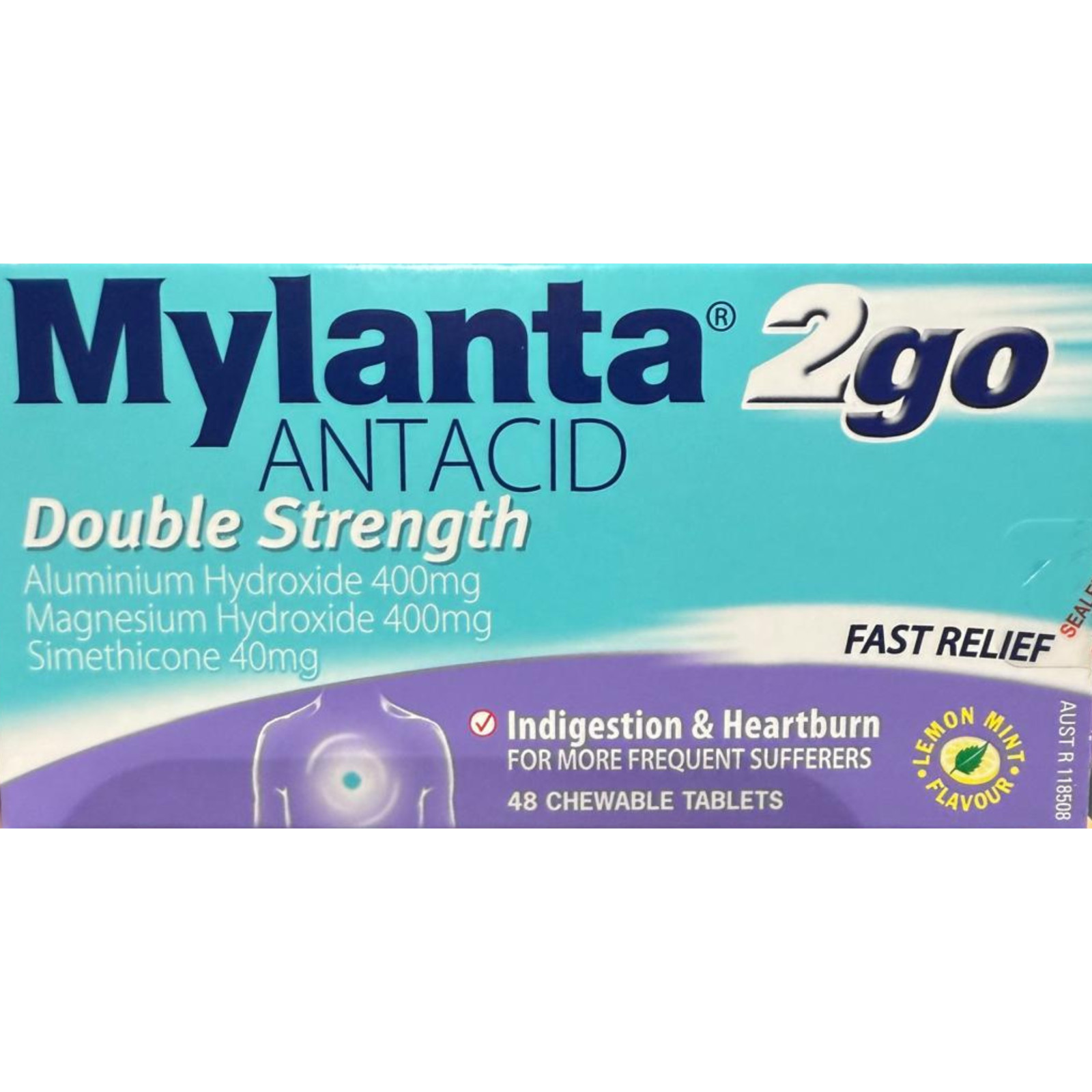Mylanta 2go Double Strength Chewable Antacid Heartburn - EXP: July-2026