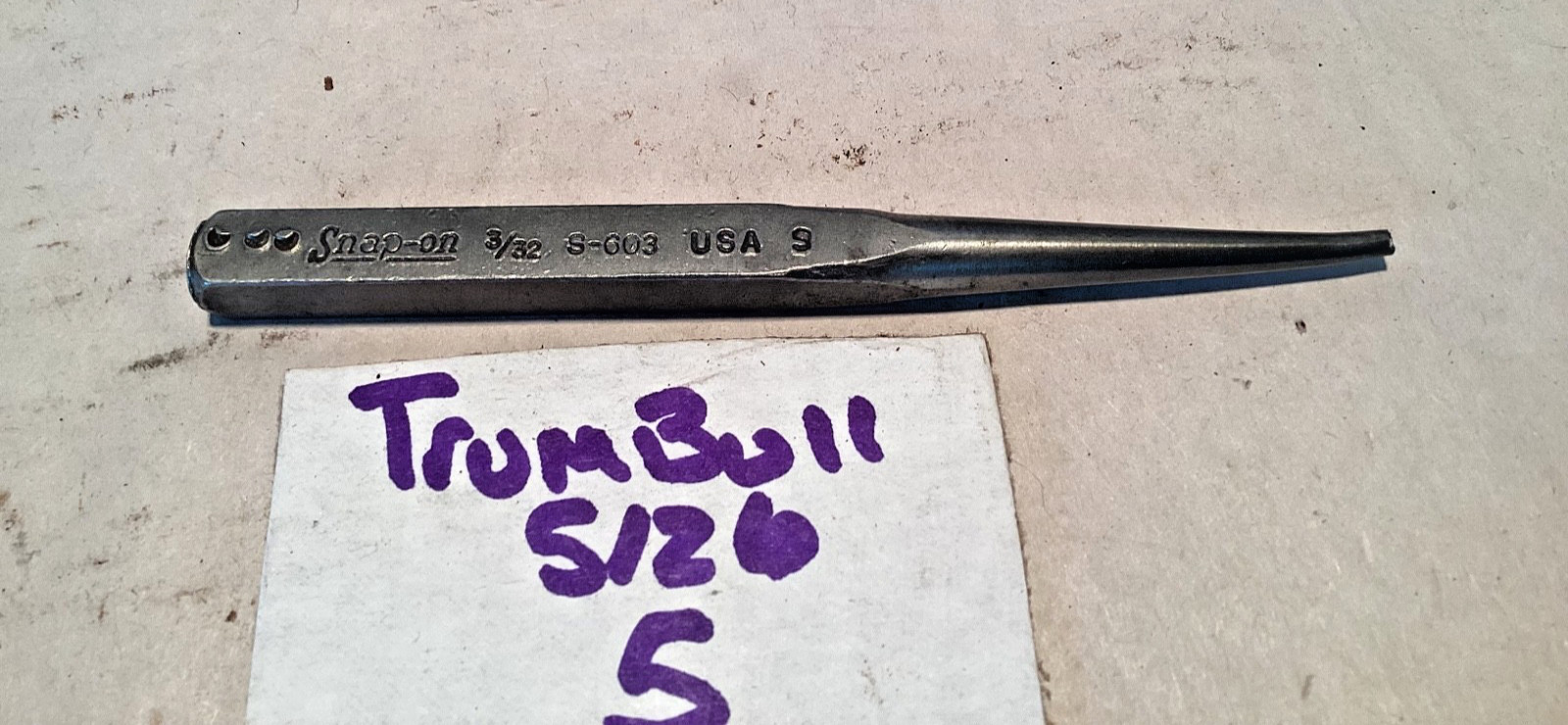 Snap-On #S-603 3/32” pin punch