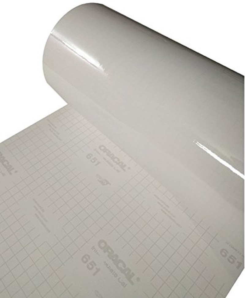 651 Glossy Permanent Vinyl 12" x 10ft Transparent Clear Adhesive Film New
