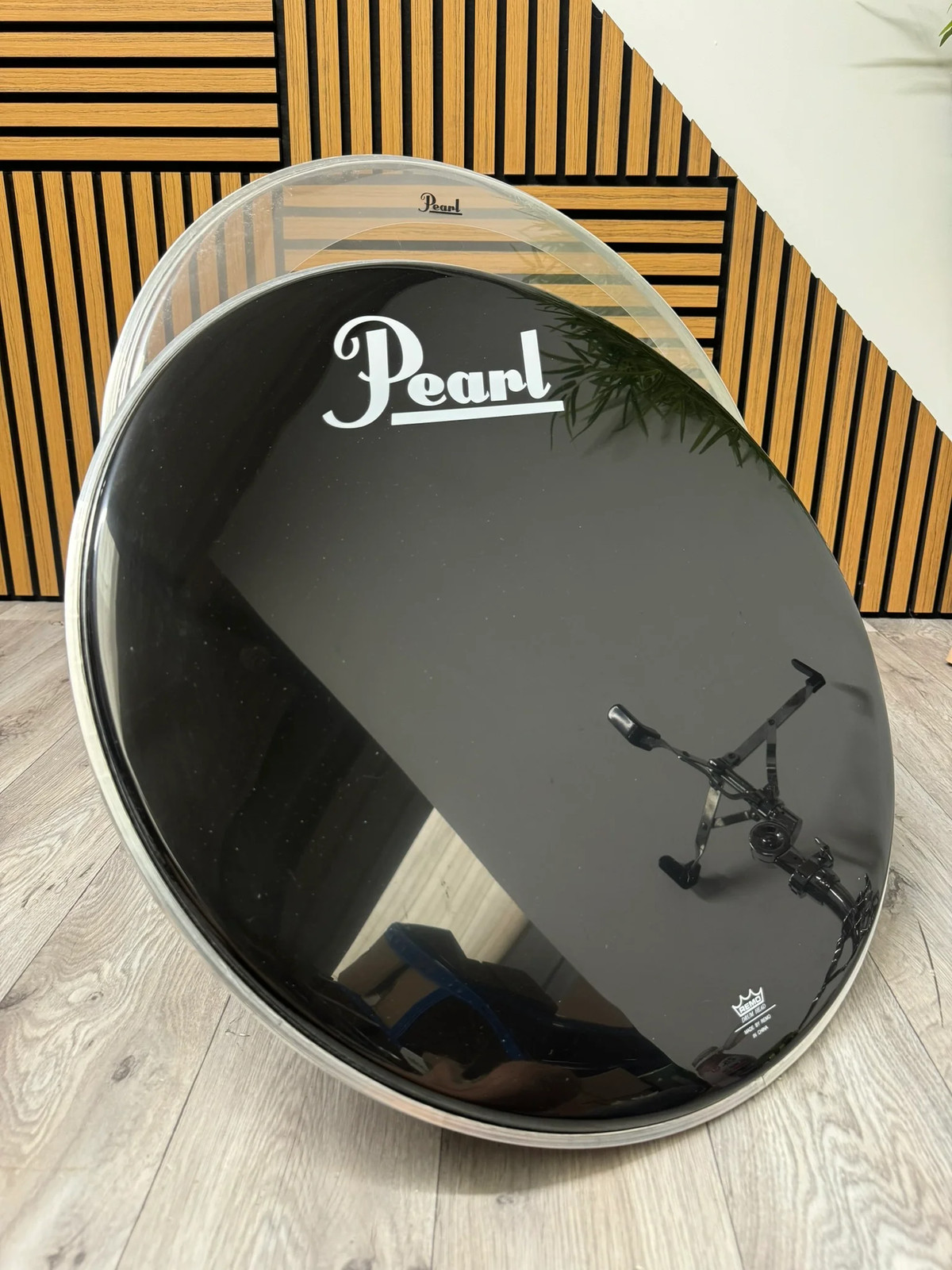 Pearl by Remo Bass 22" Drum Heads (Pair) / Black & Clear #WN66
