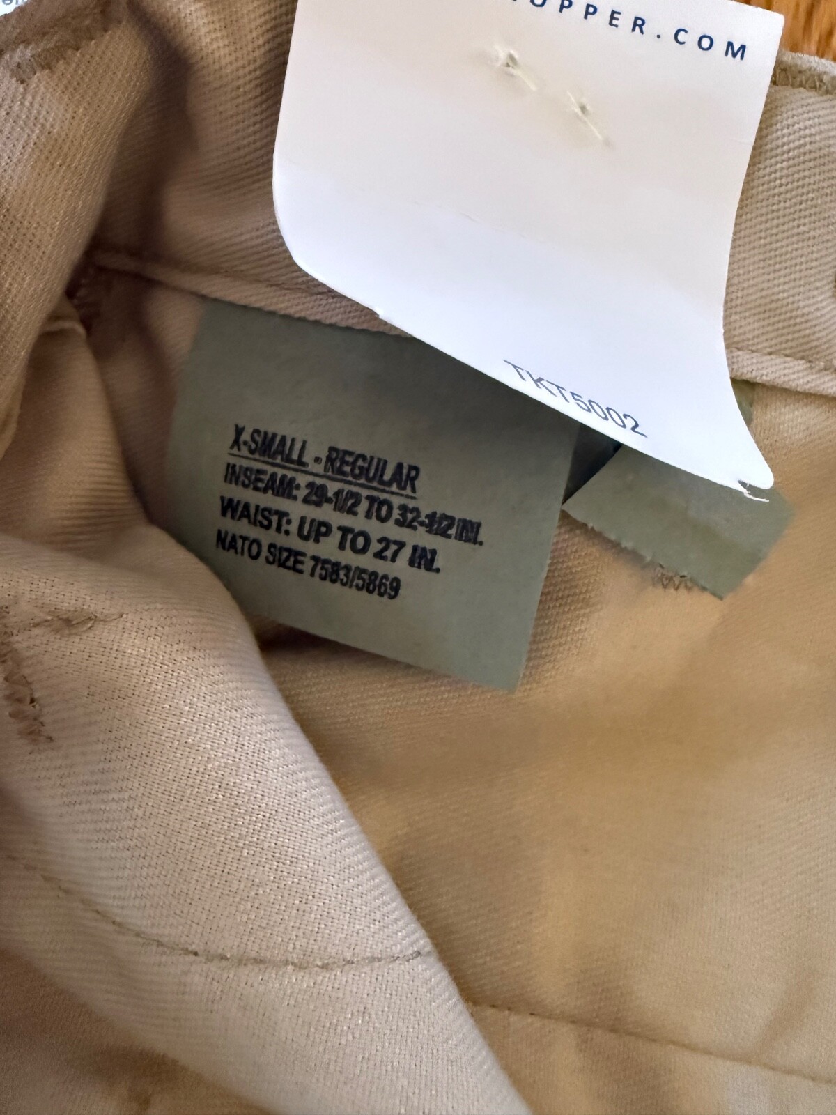 Propper BDU Trouser Khaki Button Fly Size X-Small Regular New!