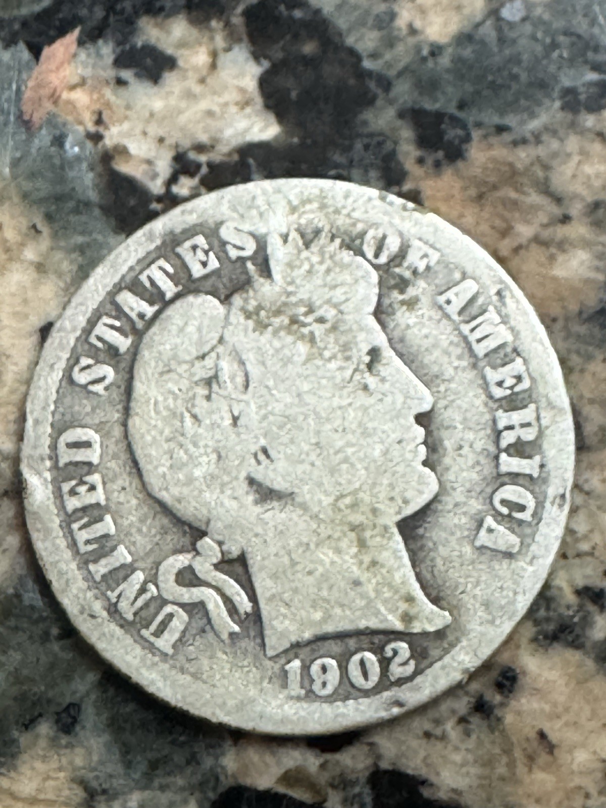 1902-o Barber Dime, Better Date, Damaged, 99c Shipping Offer