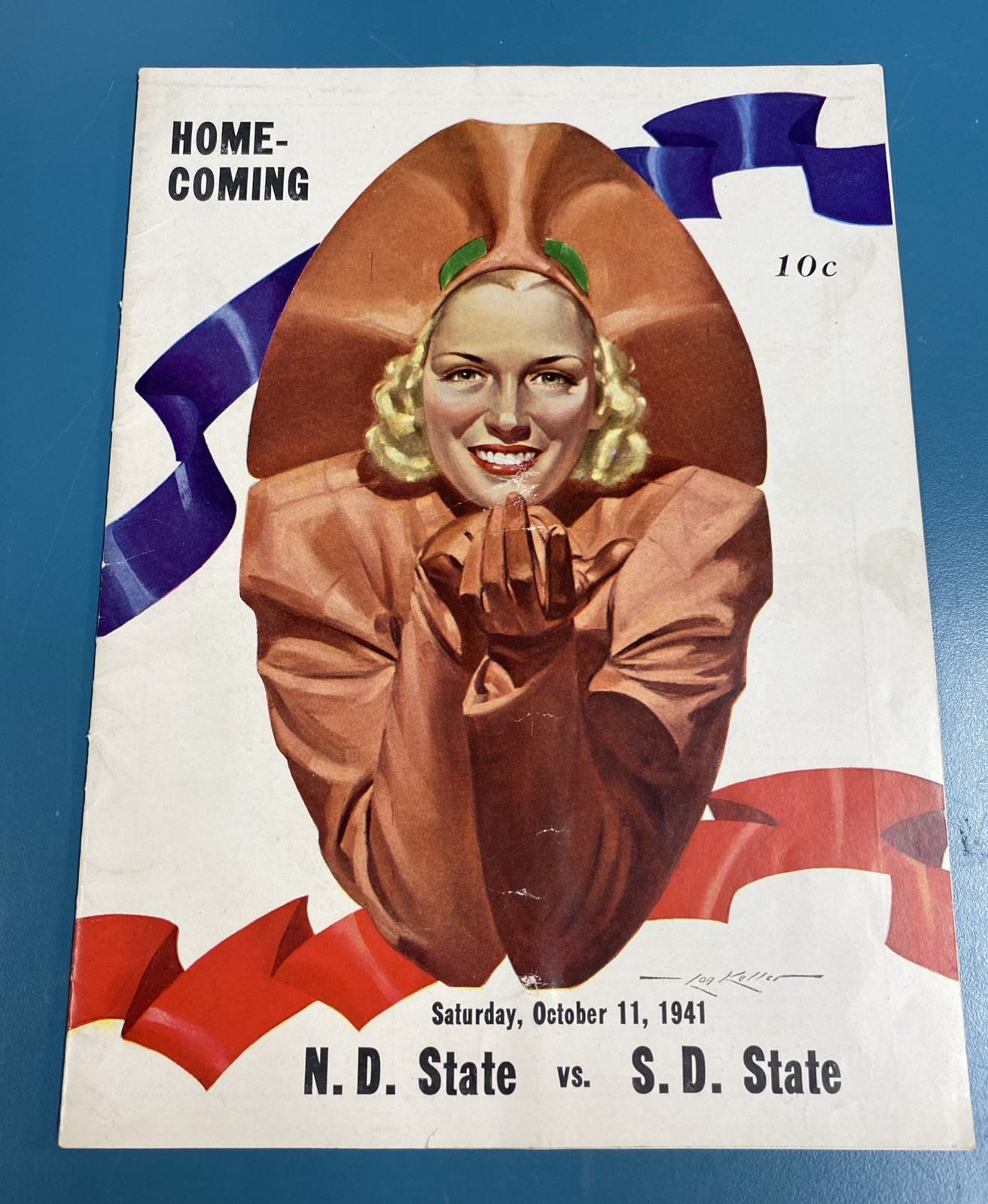 RARE 1941 North Dakota Agricultural Bison South Dakota State Jackrabbits Program