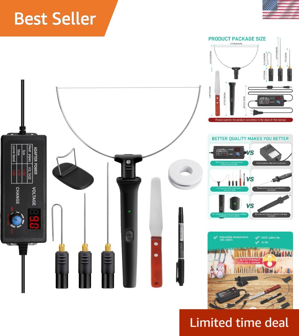 All-in-One Electric Styrofoam Cutter Set - Includes Multiple Hot Knife Styles