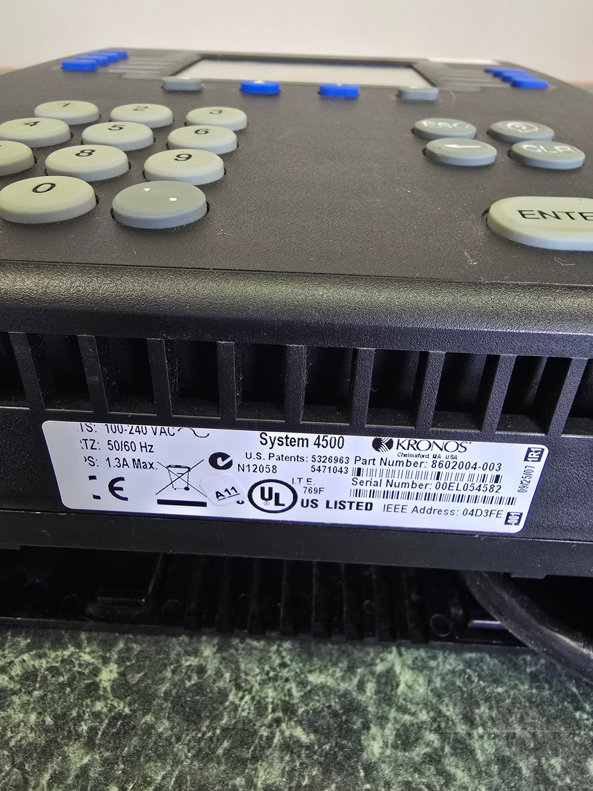 Kronos Series System 4500 Time Clock System 8602004-003