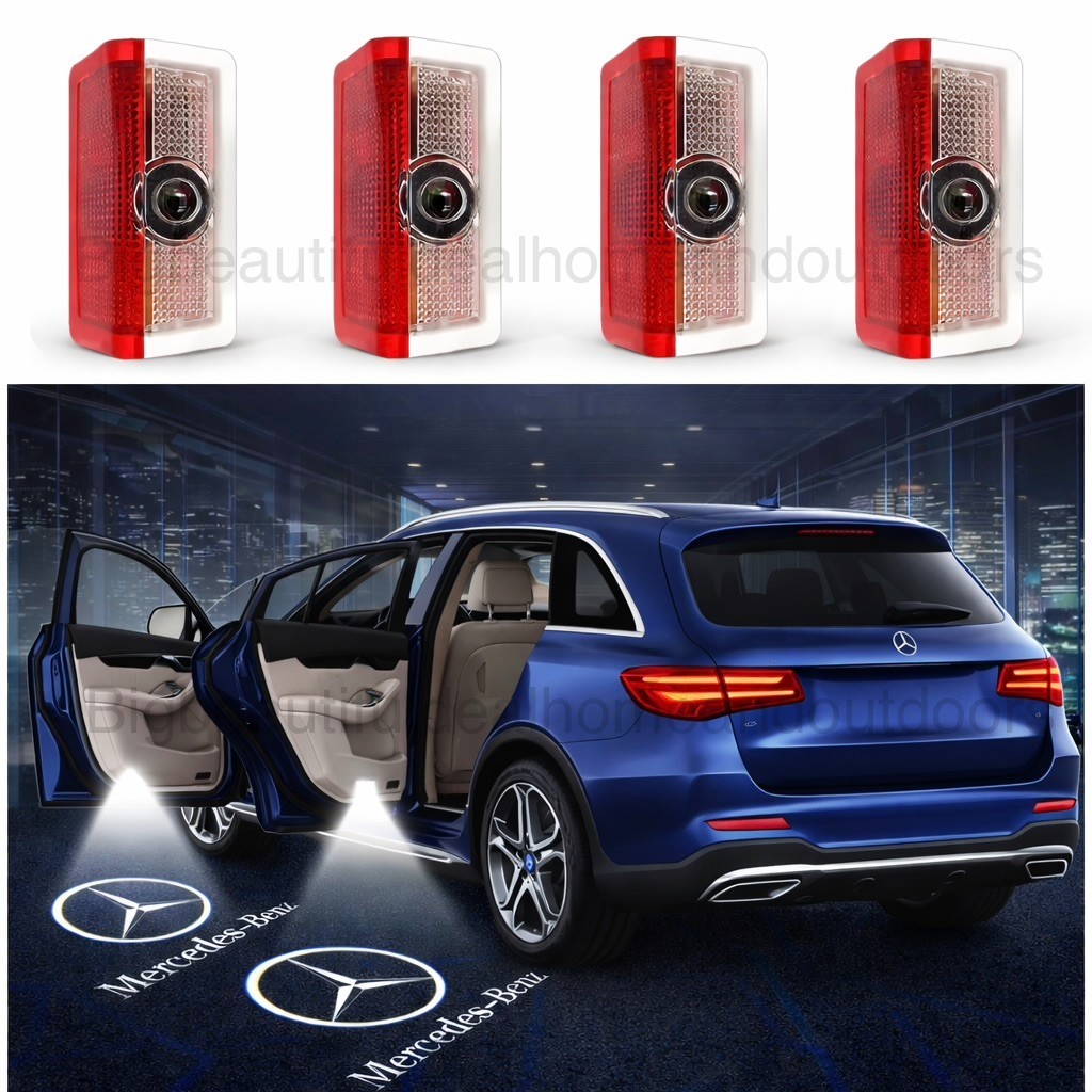 4X LED Car Ghost Puddle Shadow Door Lights For |MB| A B C E G GL ML S