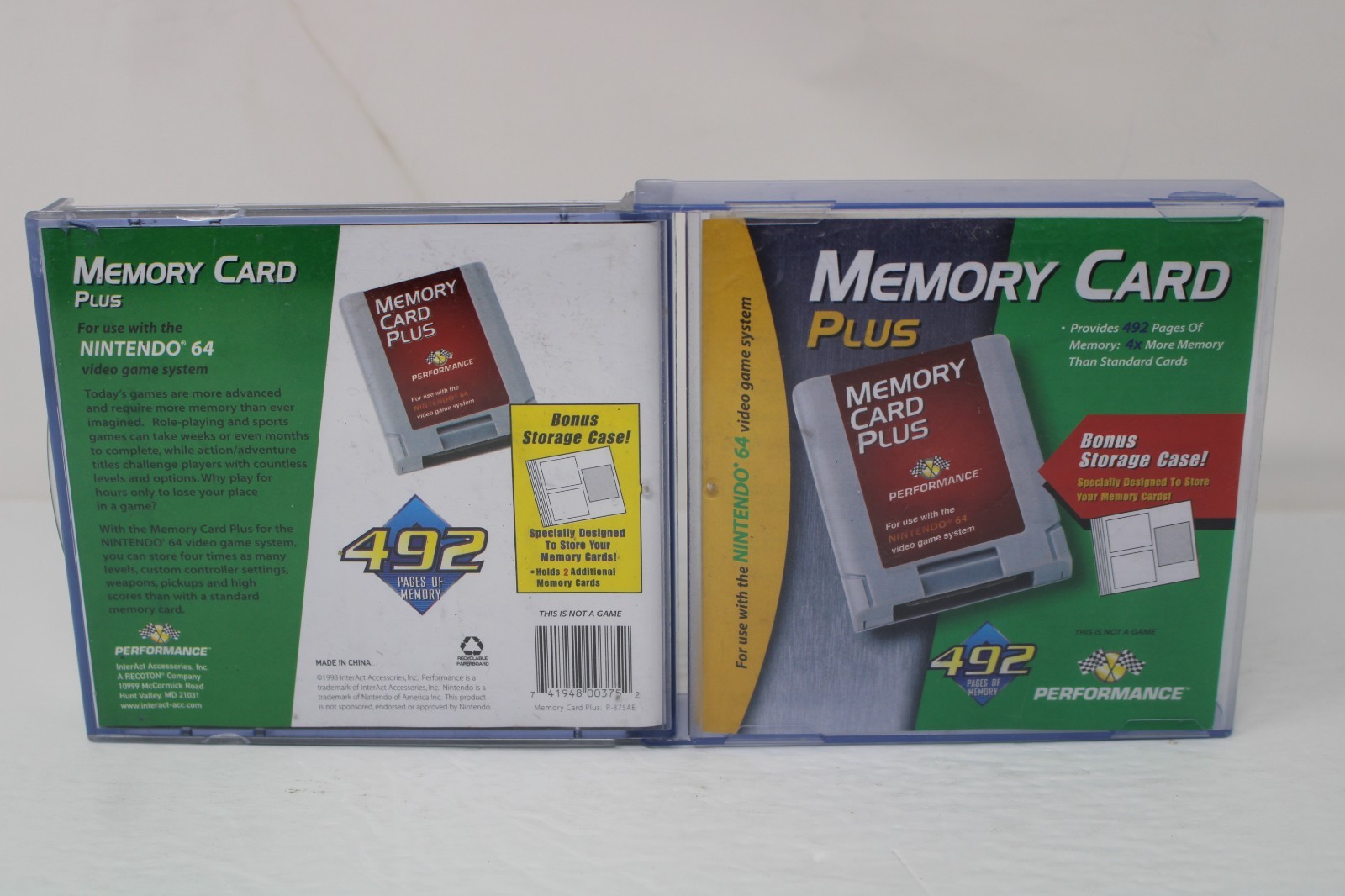 N64 Nintendo 64 Performance Memory Card w/ Bonus Storage Case