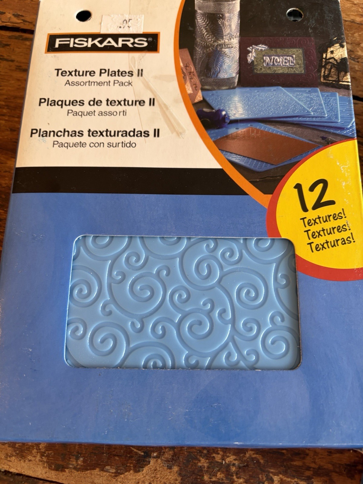 24 Fiskars Texture Plates Assorted Scrapbooking Textured Papers Foil Clay
