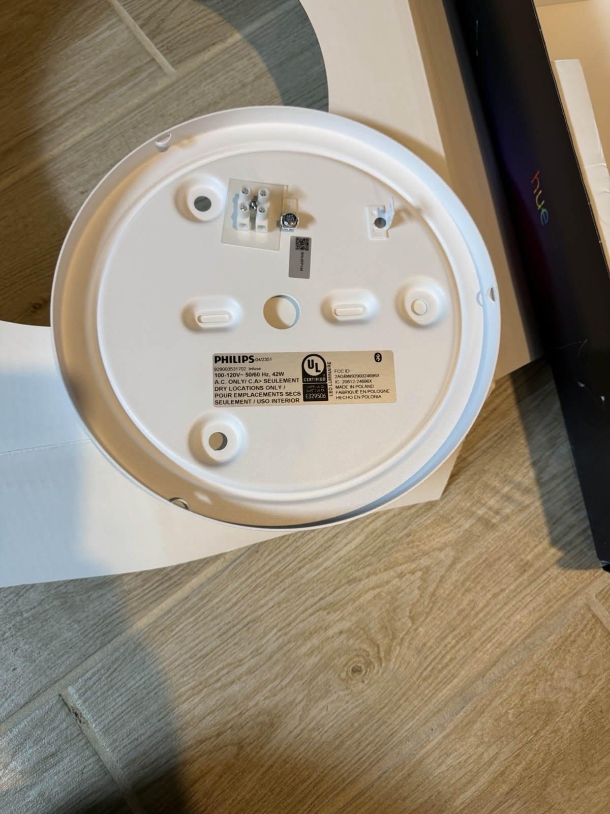 Philips Hue Ceiling medium infused light +Smart dimmer control light.