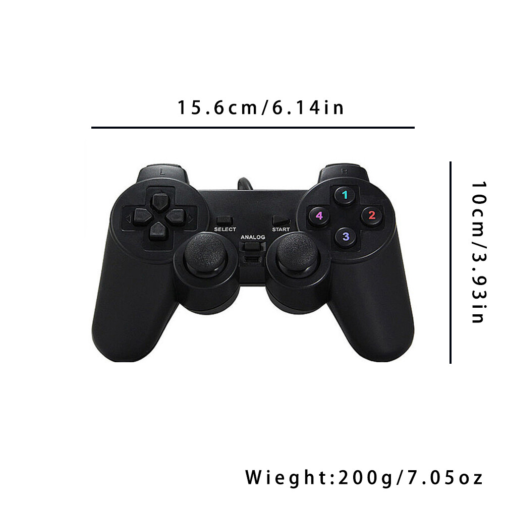 US 1-2 Pack USB 10 KEYS SHOCK2 CONTROLLER PC GAME PAD Fine