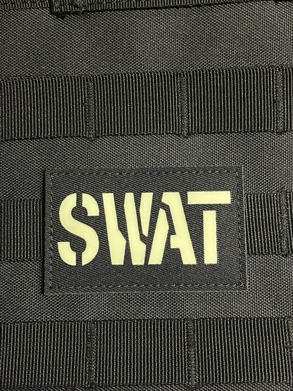SWAT Reflective IR Glow Tactical Duty Patch Hook Loop Backing