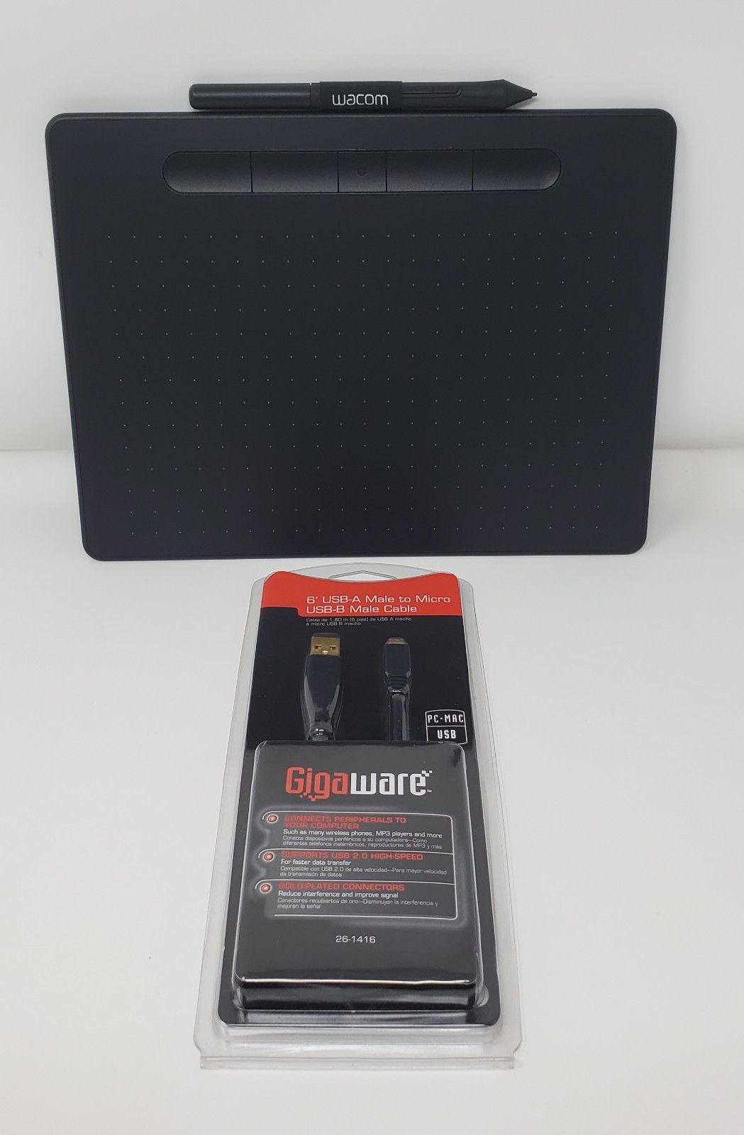 Wacom Intuos Medium Bluetooth Graphics Drawing Tablet Portable CTL6100WL w/ PEN