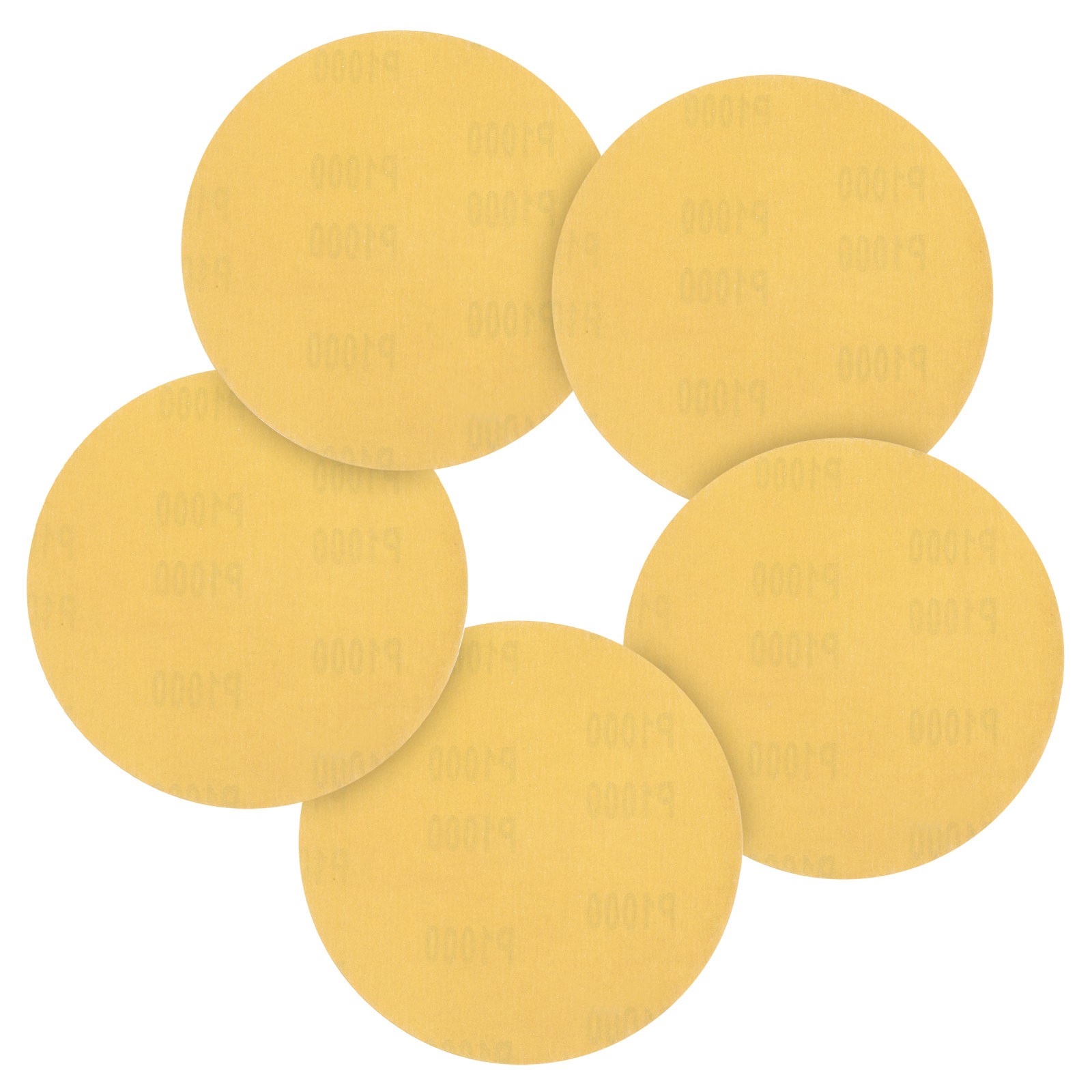 24 Pcs 6 Inch Sanding Disc 1000 Grit Round Hook and Loop Sandpaper, Yellow