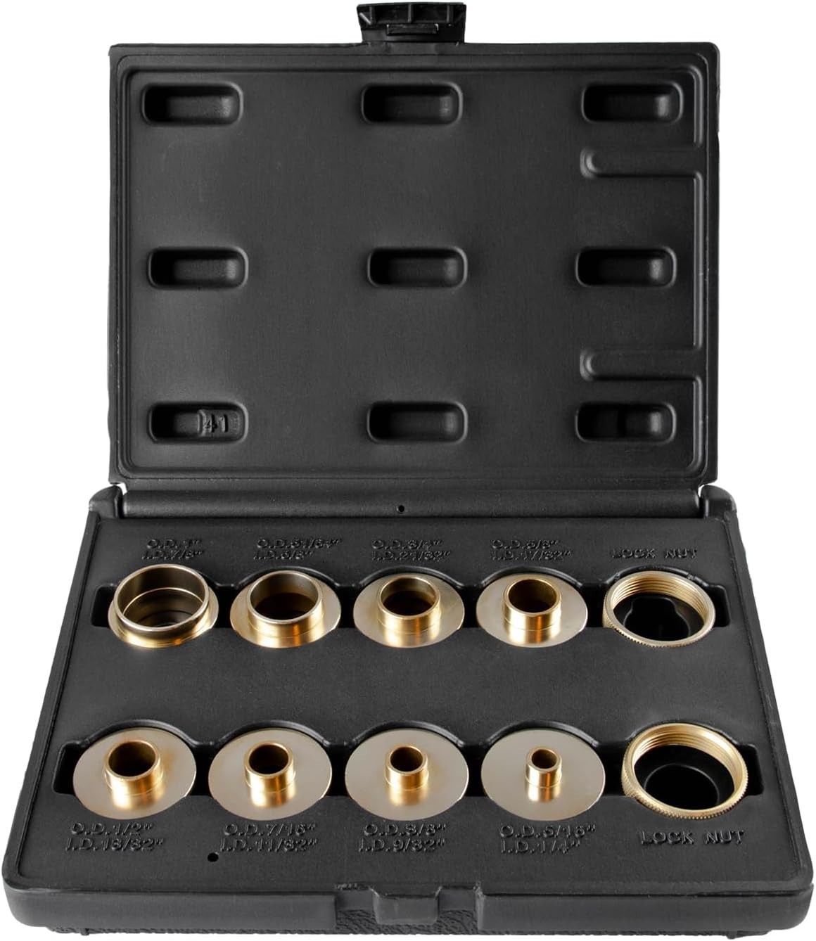 10 pcs Brass Router Template Guide Set Fits Porter Cable Style Used for Woodw...
