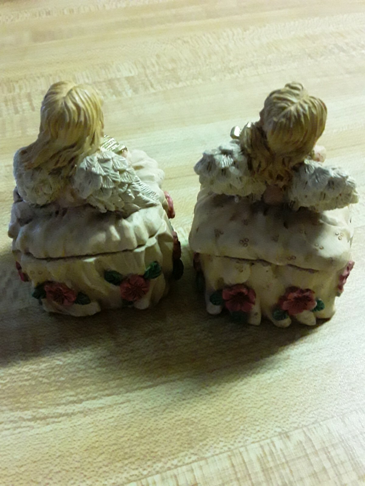 Vintage 2 Small Jars Pearl Painted! Rare!