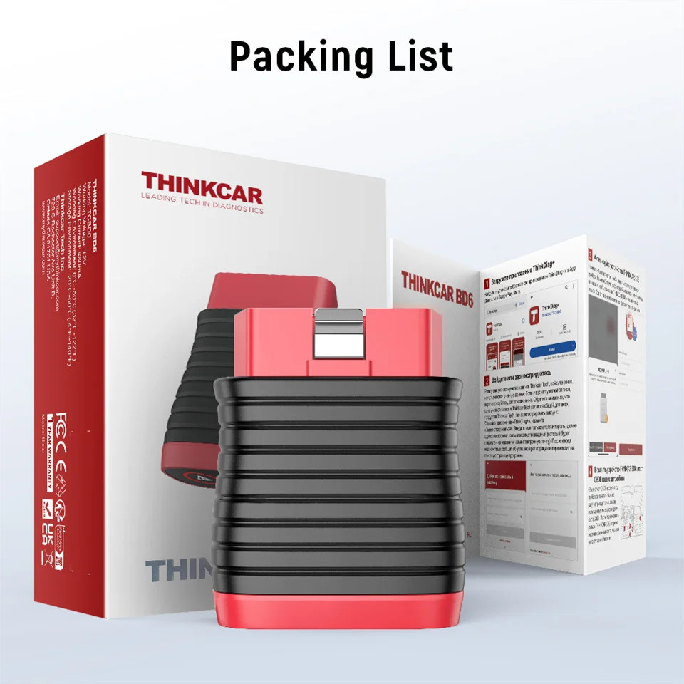 2026 THINKCAR BD6 OBD2 Scanner Bluetooth Full System Diagnostic Tool Code Reader