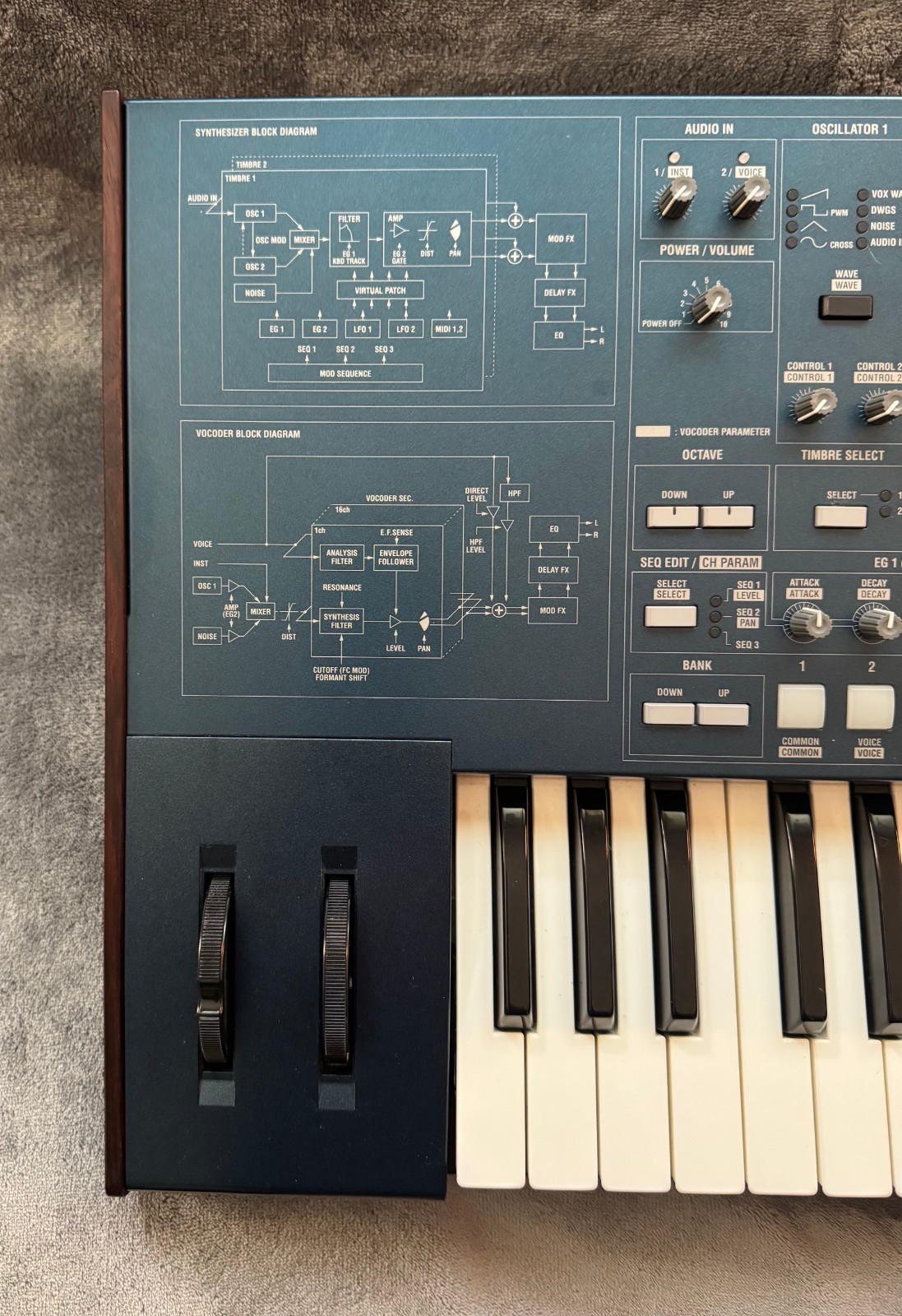 KORG MS2000 Virtual Analog Modeling Synthesizer with Original Power Supply