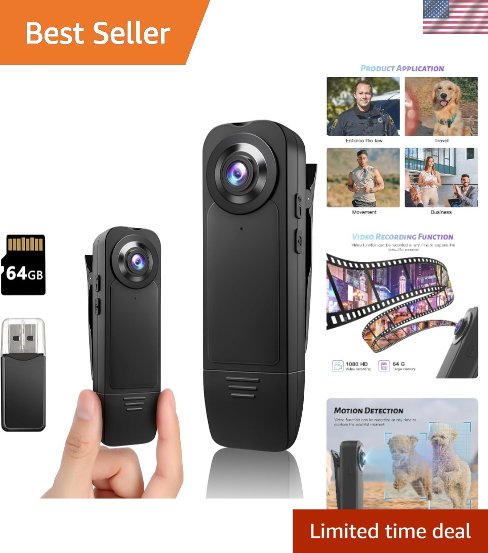 1080P Wearable Camera with Long Battery Life - Capture Every Moment Effortlessly