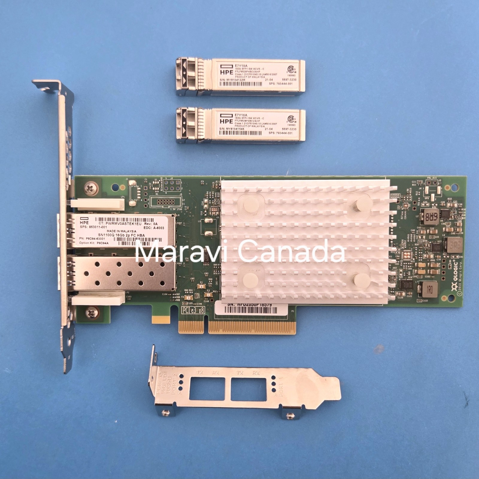 HPE QLE2692-HP SN1100Q 16GB Dual 2-Port FC HBA 853011-001 w/ SFP Transceivers