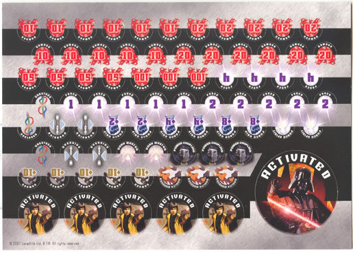 Star Wars Miniatures PROMO TOKEN SHEET ALTERNATE ART