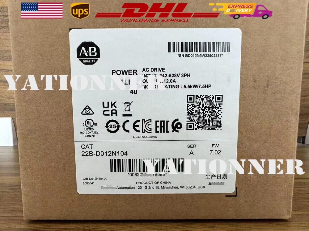 22B-D012N104 SER A NEW PowerFlex 40 5.5 kW 7.5 HP AC Drive 22BD012N104 AB HT1PCS