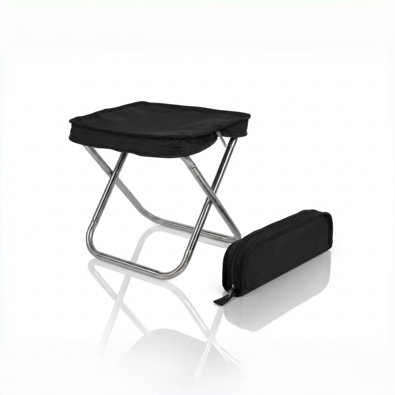 Foldable Backpack Stool for Adults - 12" Compact Portable Folding Chair, 300L...