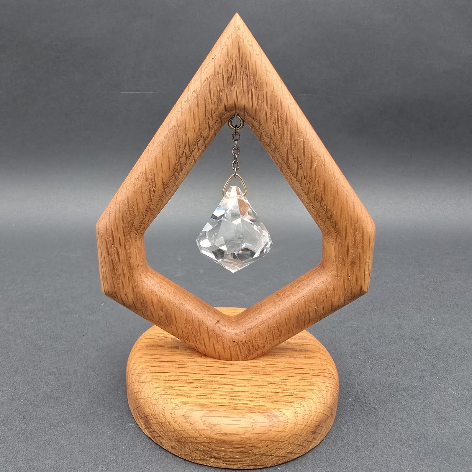 Wood And Crystal Pedant Suncatcher Ashton Originals Handmade 6.5"