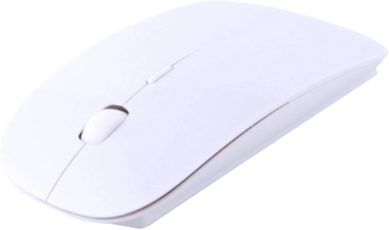 Wireless Mouse, Wireless Adjustable for PC Laptop (White)