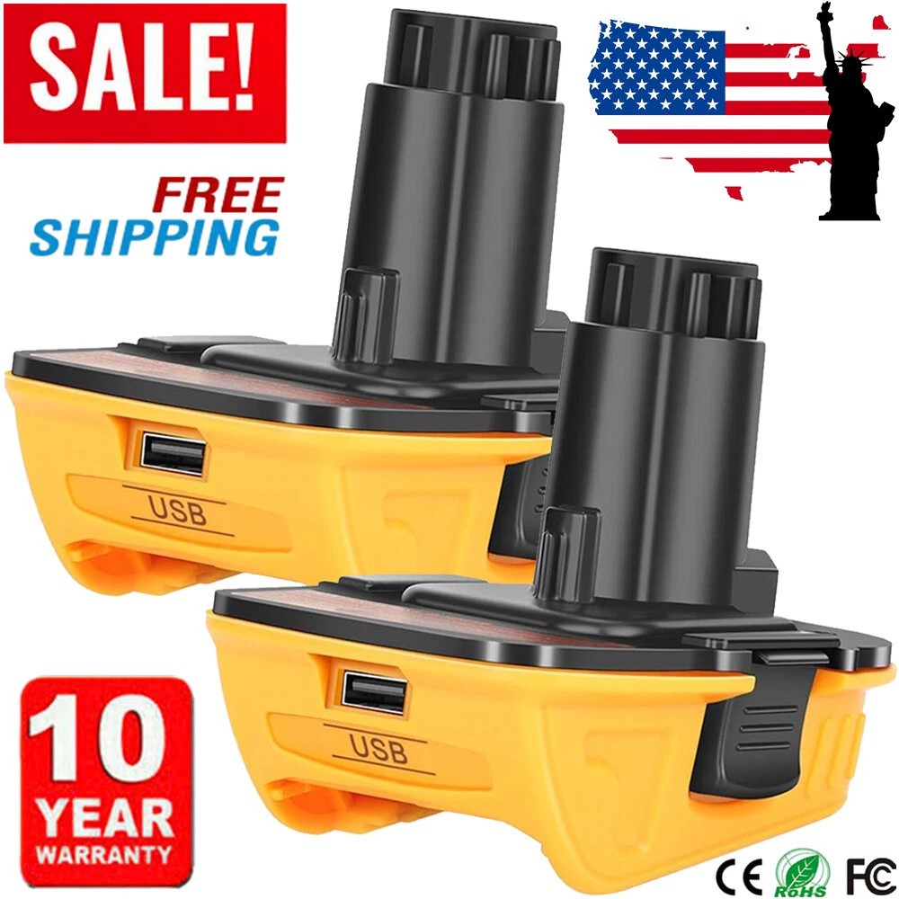 2 New For Dewalt DCA1820 18 - 20-Volt Li-Ion Battery Adapter Converter 20V TOOL
