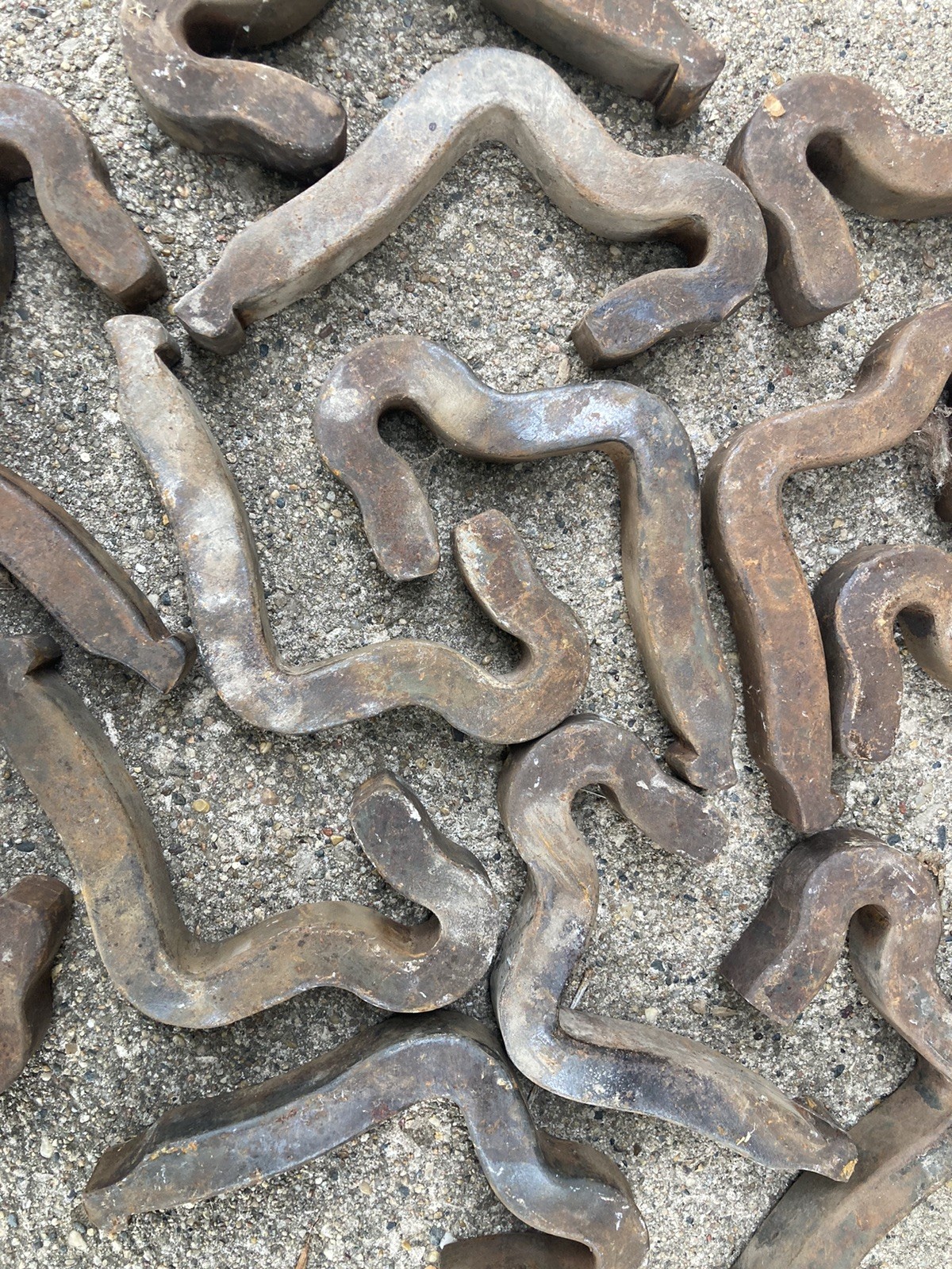 12 Railroad Track Anchors Barn Door Handles Vintage Gate Hardware Iron Working