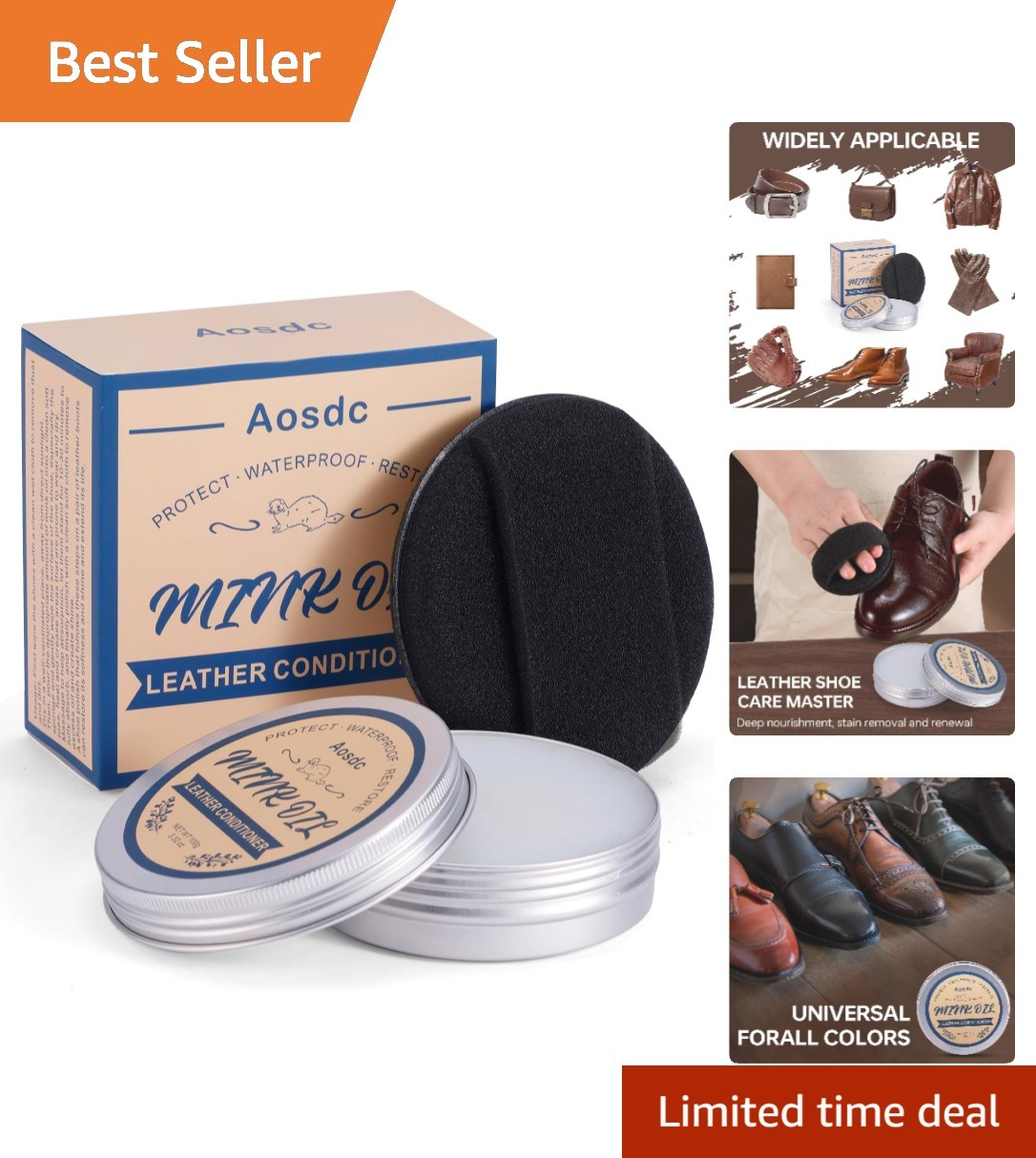 Hydrating Leather Conditioner & Cleaner - 100ml for Boots, Gloves, and Jackets
