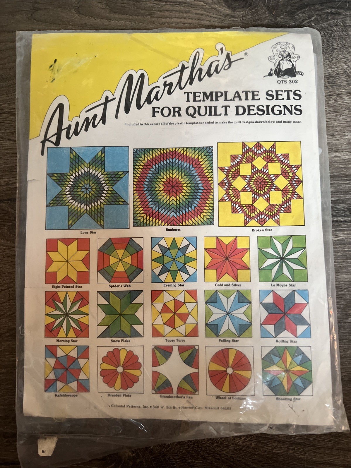 Vintage Aunt Martha's Quilt Design Template Sets #302 Good Condition Quilting
