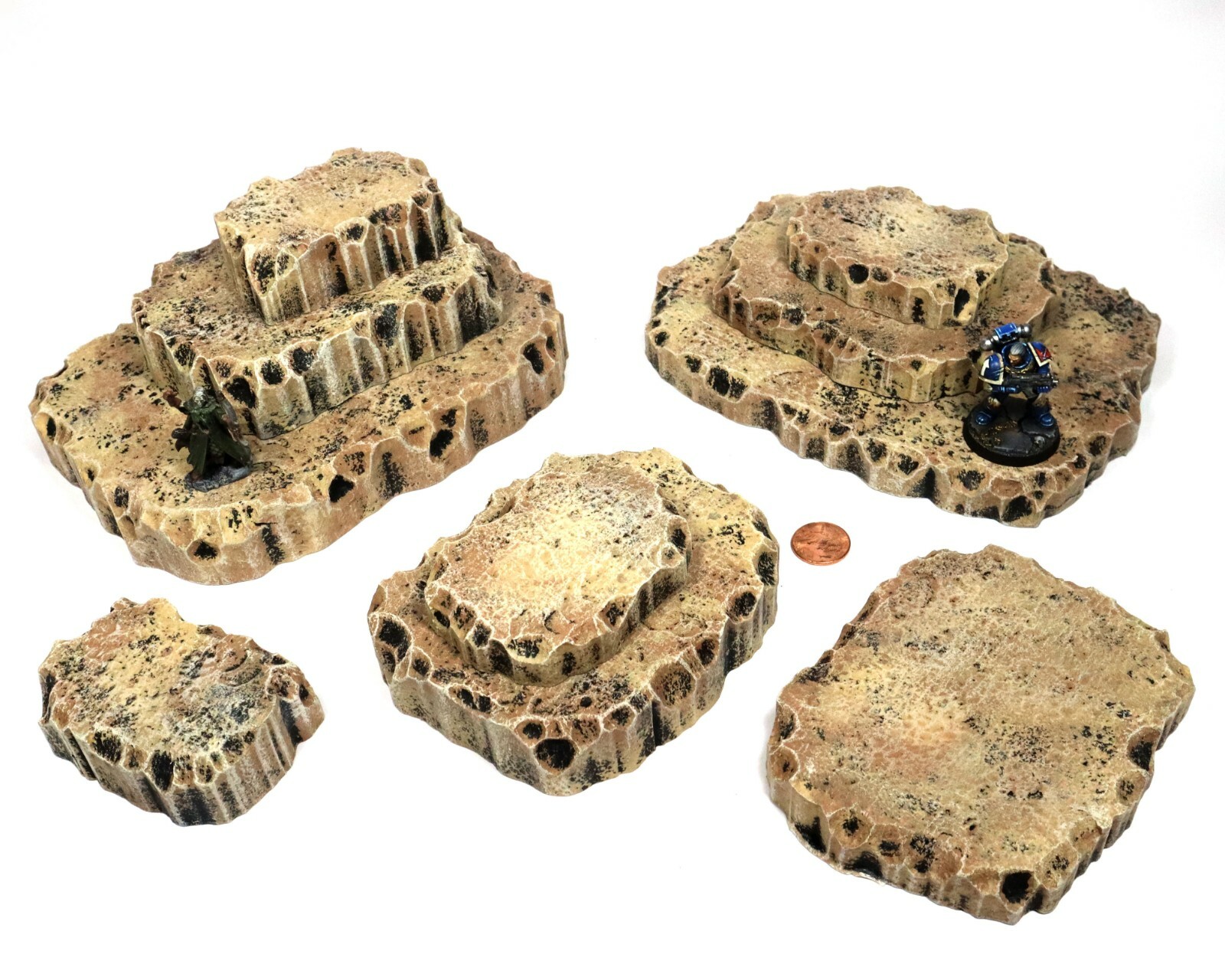 Handmade Desert Stacking Hills (Premium Tabletop Terrain for D&D and Wargaming)