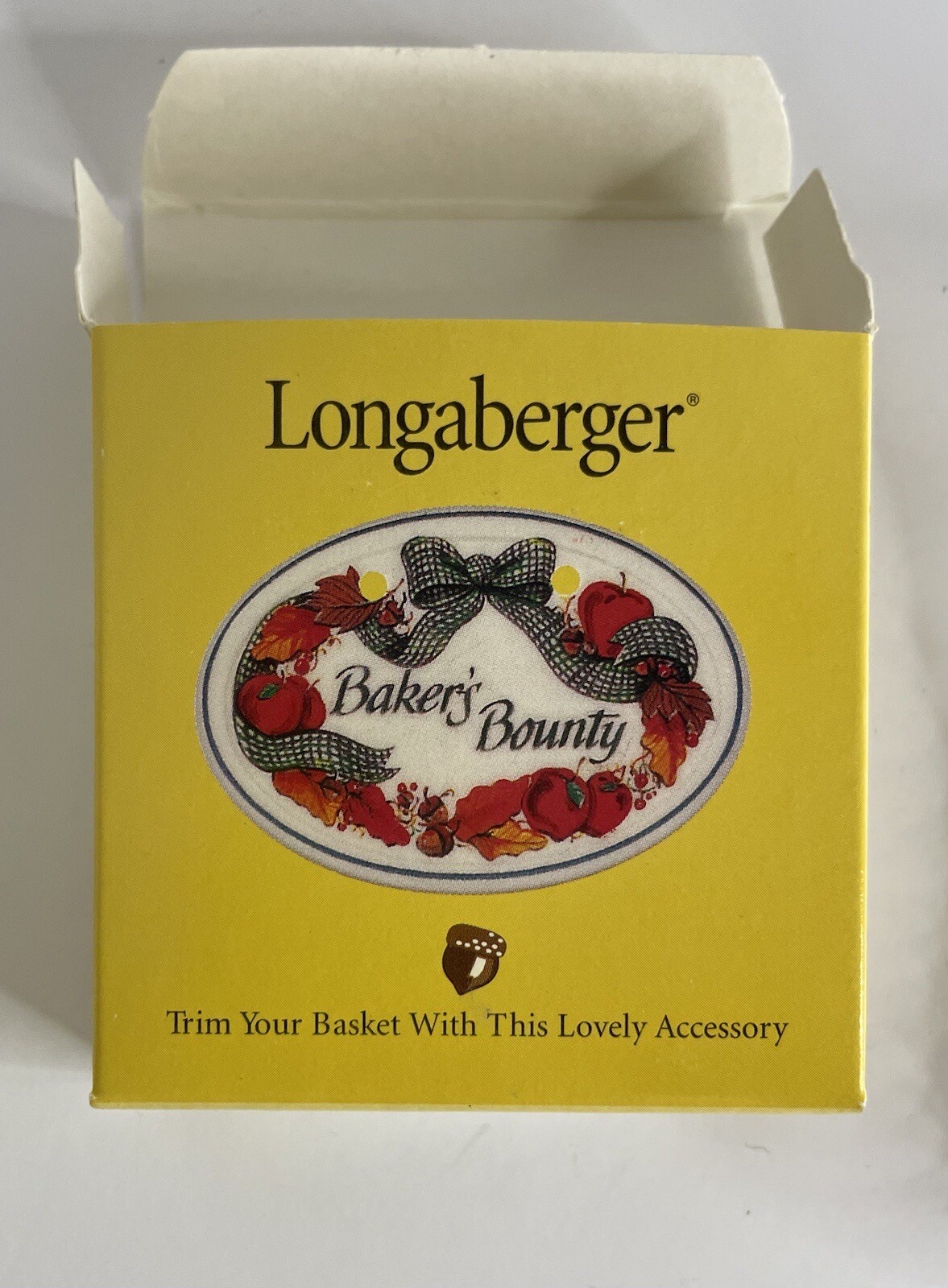 Longaberger Tie On:Baker’s Bounty Oval 33669. EUC