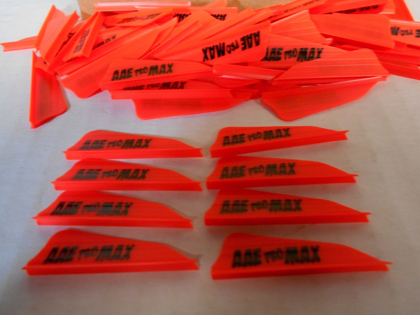100- AAE PRO Max 1.7" FIRE ORANGE Vanes! arizona archery arrow fletching