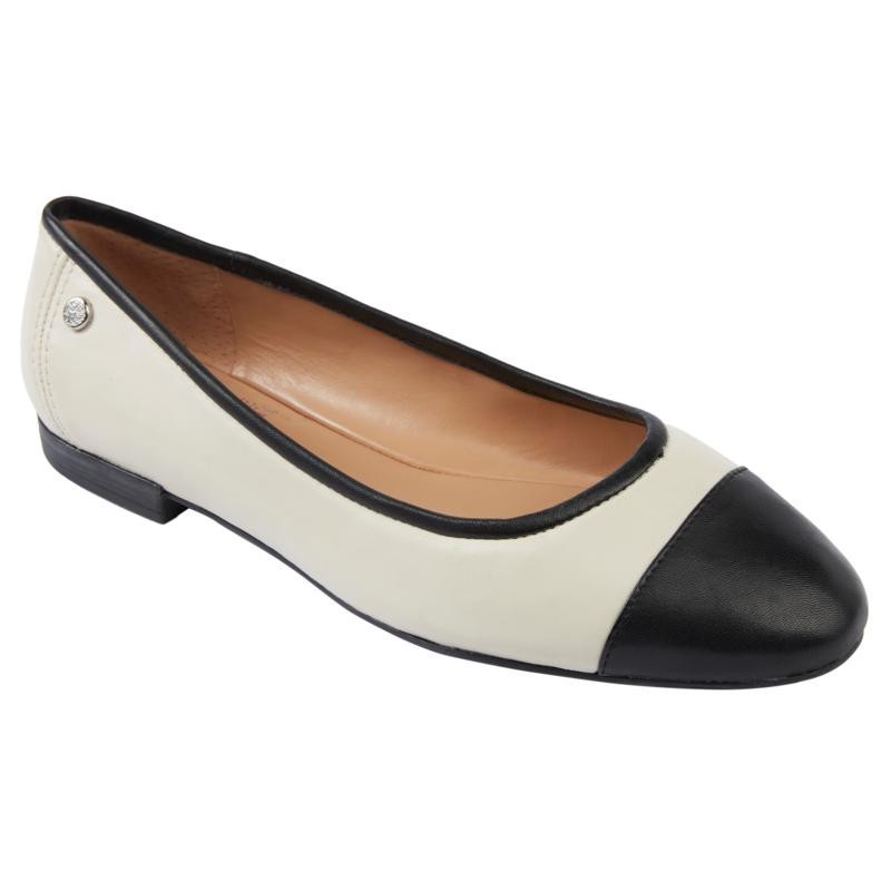Vince Camuto Minndy Leather Ballet Flat Shoes Creamy White US 8 M EUR 39 New