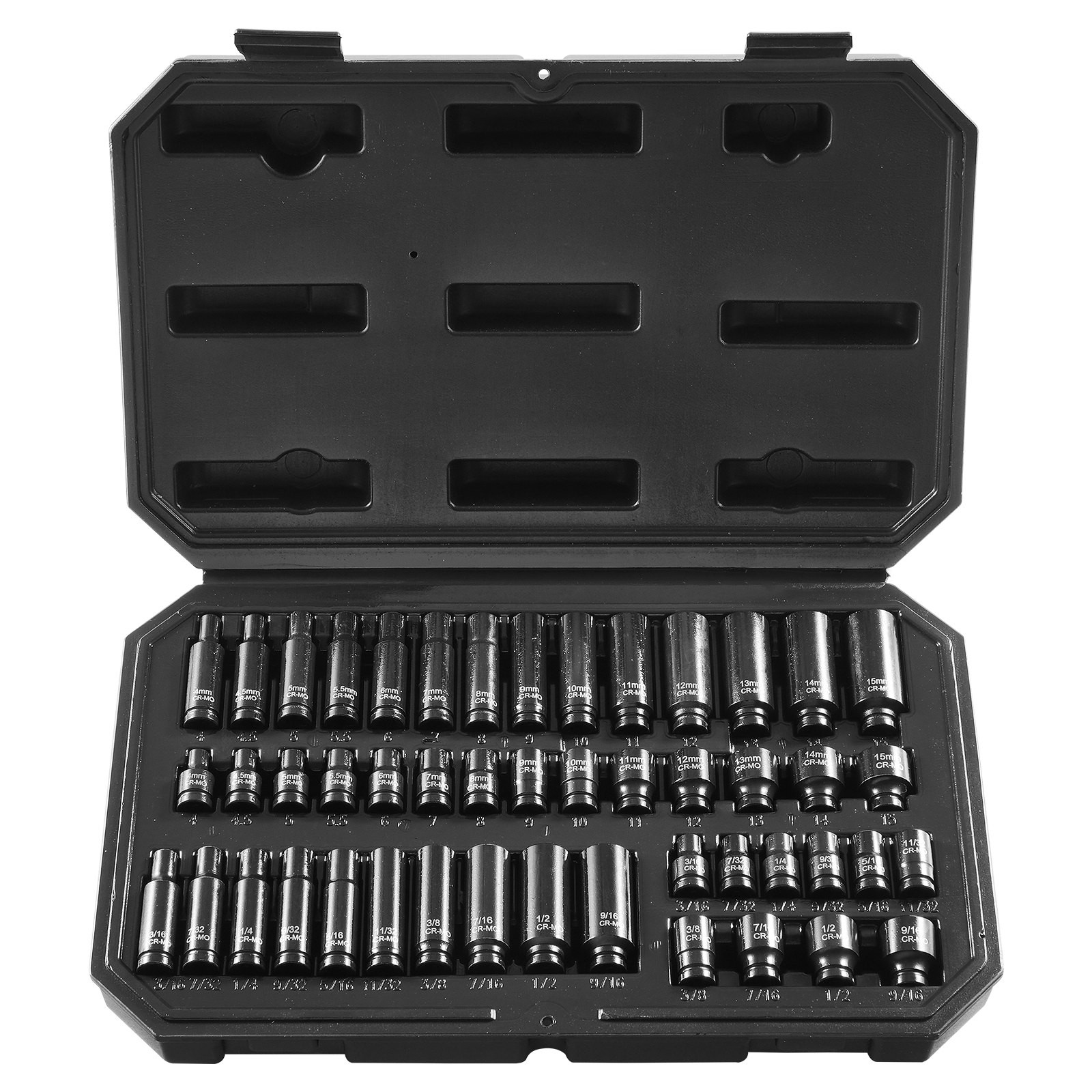 [New]Drive Impact Socket Set 1/4"  - 14 Piece Deep Socket Set Metric 4-15mm - 6
