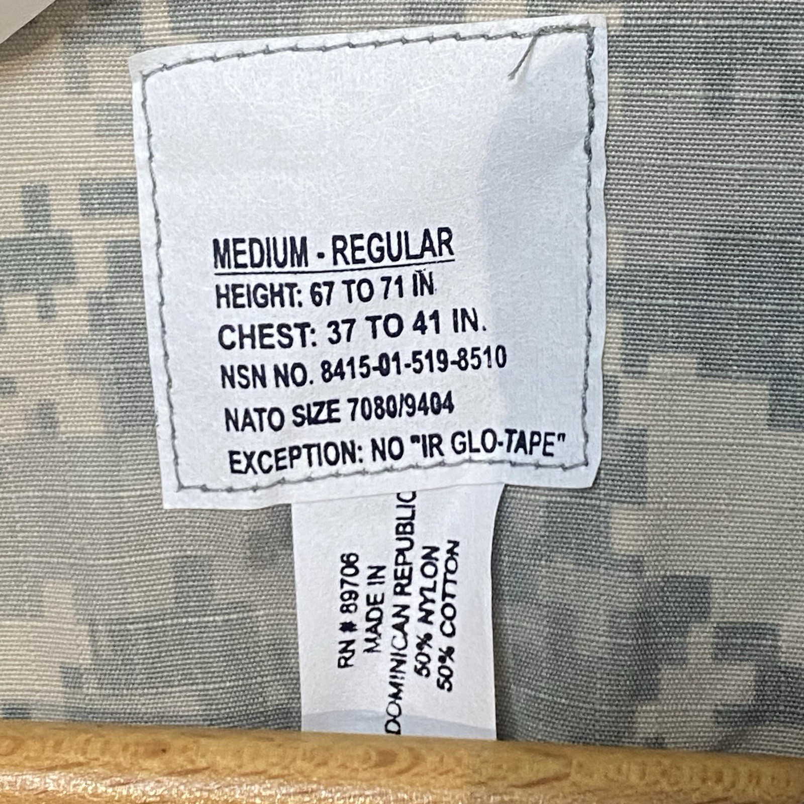 US Army ACU ( Medium Regular ) Combat Uniform Blouse Jacket Top