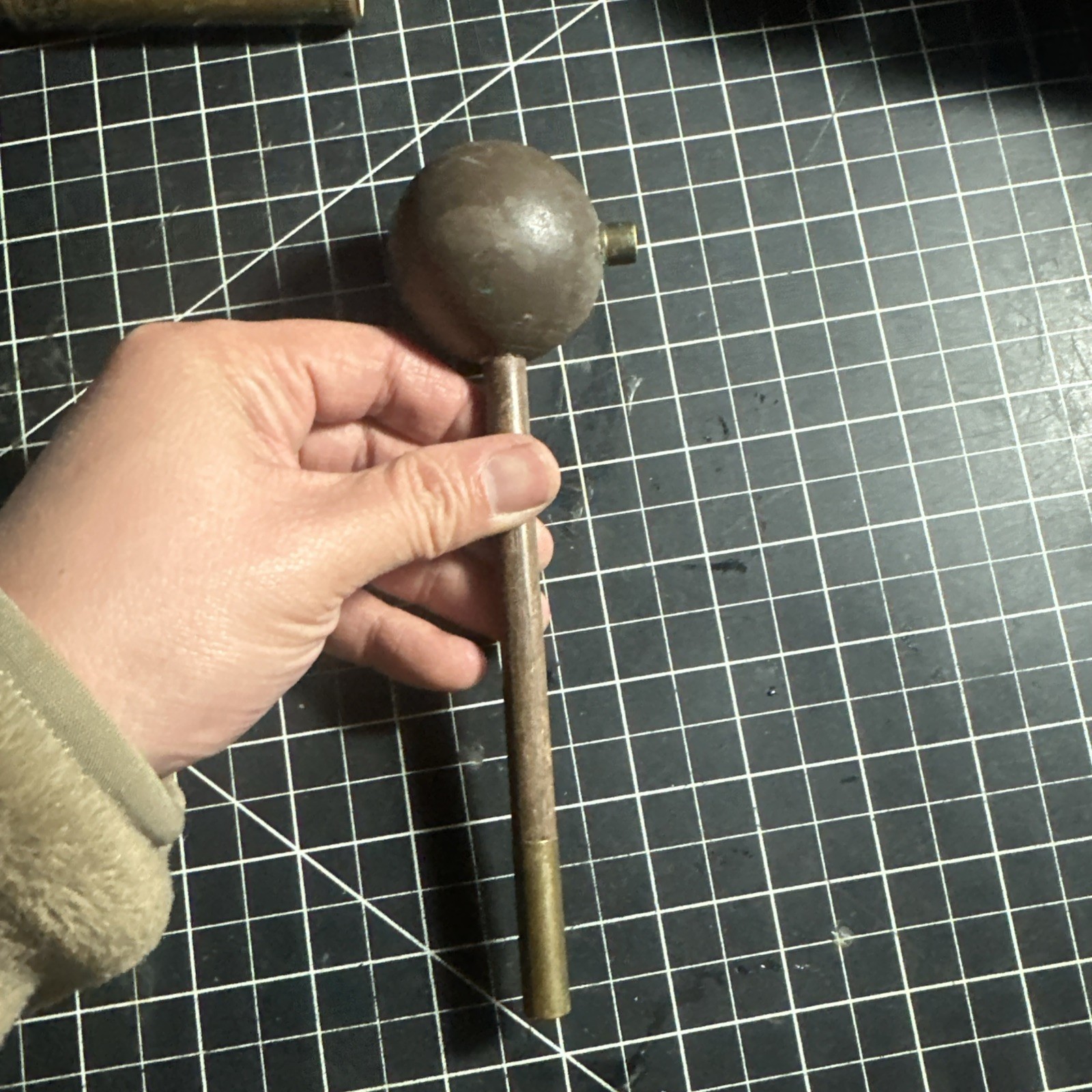 Vintage Muzzleloader Ball Starter Vintage Brass & Wood