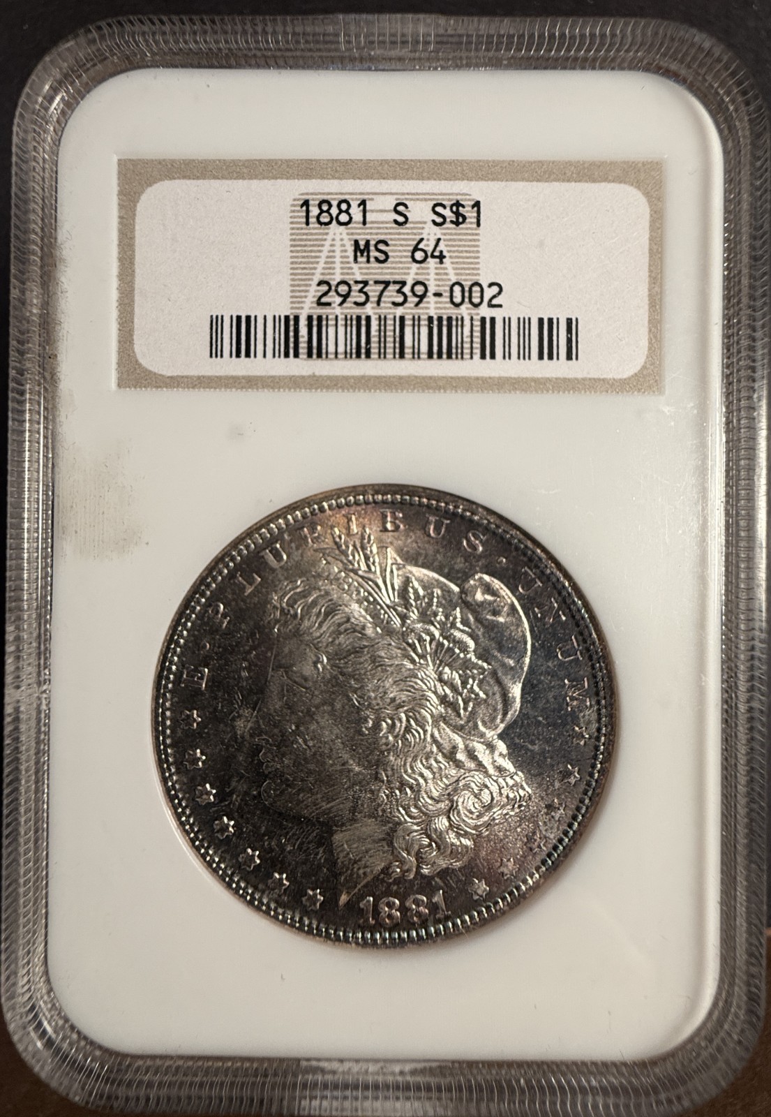 1881-S Morgan Silver Dollar, MS64 NGC. (14356)